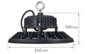 Lampă industrială LED High Bay - UFO 100W IP65 - Alb neutru (4000K) - 5 ani garanție