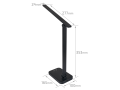 Lampa de birou pentru desen tehnic LED 5W STL036 - Neagră - Multicolor (3000-6000K)