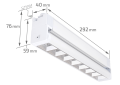 Set Steka Eclipse 12W 30cm 4000K lampă pe șină LED x2 + șină de alimentare 1.5m - Alb