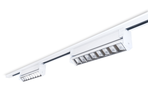 Set Steka Eclipse 12W 30cm 4000K lampă pe șină LED x2 + șină de alimentare 1.5m - Alb