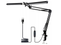 Lampa de birou dublă de desen LED 8W STL028 - Neagră - Alb neutru (4000K) 