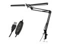 Lampa de birou dublă de desen LED 8W STL028 - Neagră - Alb neutru (4000K) 