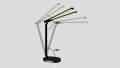 Lampa de birou dublă de desen LED 8W STL028 - Neagră - Multicolor (3000-6000K) 