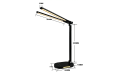 Lampa de birou dublă de desen LED 8W STL028 - Neagră - Multicolor (3000-6000K) 