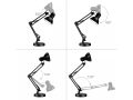 Lampa de birou de desen LED STL032 - Neagră - 1xE27