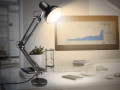 Lampa de birou de desen LED STL032 - Neagră - 1xE27