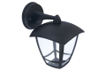 Lampa de fațadă - aplica de grădină - corp de iluminat exterior E27 LED Niko - Montare pe perete în jos - Neagră