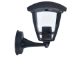 Lampă de fațadă - aplica de grădină - corp de iluminat exterior E27 LED Niko - Montare pe perete în partea de sus - Neagră