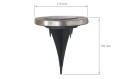 Lampadar grădină bătut în substrat Solară LED 16xSMD - 4 szt. - Satin - Alb rece (5500K)