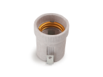 Soclu ceramic pentru bec E27 230V - cu suport 