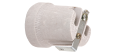 Soclu ceramic pentru bec E27 230V - cu suport 