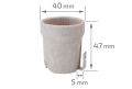 Soclu ceramic pentru bec E27 230V - cu suport 