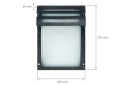 Lampă de fațadă - aplică de grădina - corp de iluminat exterior E27 LED Muro - Negru