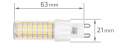 Bec LED G9 8W - Alb neutru (4500K)