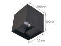 Lampă de fațadă - aplică de grădina - corp de iluminat exterior G9 LED Kioto - Negru