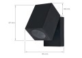 Lampă de fațadă - aplică de grădina - corp de iluminat exterior GU10 LED Rhino - Negru