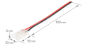 Conector LED PRO B MINI: bandă LED 8mm clemă - cablu