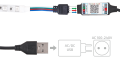 Controler Bluetooth MH-BLUETOOTH-004 USB pentru benzi LED RGB - Negru