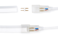 Set bandă LED 24V | 2835 | 120LED  | 2m | IP67 | NEON | 3000K + alimentator 24V 24W + Ștecher cu cablu de alimentare 1.9m
