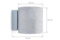 Corp de iluminat halogen montat pe zid LED Orbis Aplică rotundă - Beton