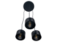 Lampă tavan suspendată din seria Retro & Loft: Loftinio (LW05) 3xE27 - Negru