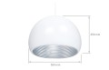 Lampă tavan suspendată din seria din seria Moderne & Scandi: Model B7109 E27 – Alb + argintiu