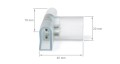 Conector pentru benzi LED Neon 24V/230V 8x16mm Colț tip: T
