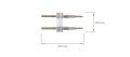 Conector pentru benzi LED Neon 24V/230V 8x16mm Splitter
