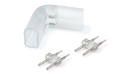 Conector pentru benzi LED Neon 24V/230V 8x16mm Colț tip: L transversal