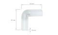 Conector pentru benzi LED Neon 24V/230V 8x16mm Colț tip: L transversal