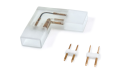 Conector pentru benzi LED Neon 24V/230V 8x16mm Colț tip: L 90°