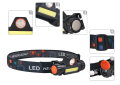 Reîncărcabilă lanternă frontală LED 1W + 1W COB - Alb rece (6000K) - acumulator