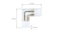 Conector pentru benzi LED Neon 24V/230V 8x16mm Colț tip: L 90°
