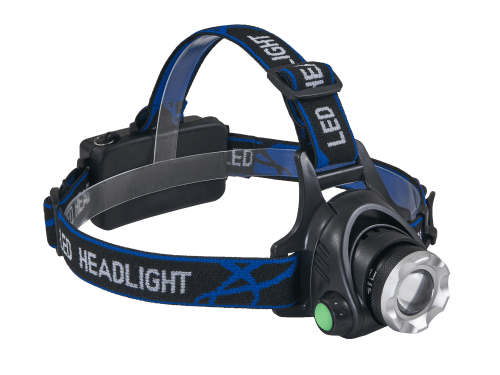 Lanternă frontală LED 3W - Alb rece (6000K) - reîncărcabilă.