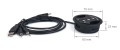 Hub 3x USB 2.0 încastrat în blatul biroului 60mm cu porturi jack: audio și microfon
