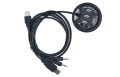 Hub 3x USB 2.0 încastrat în blatul biroului 60mm cu porturi jack: audio și microfon