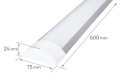 Panou LED de suprafață Slim 18W 0.6m - Alb-gri - Alb rece (6000K)