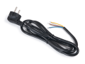 Fișa cu cablu de alimentare cu împământare OMY 3x0.75mm 3m - Neagră