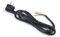 Fișa cu cablu de alimentare cu împământare OMY 3x0.75mm 3m - Neagră