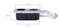 Priză electrică blat încastrat 1x230V + 2xUSB dublu - Argint