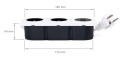 Priză electrică blat încastrat 2x230V + 2xUSB triplă - Albă