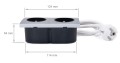 Priză electrică blat încastrat 2x230V dublu - Argint