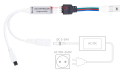 Controler infraroșu (IR) IR-RGB-44 72W pentru benzi LED RGB