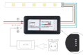 Controler radio (RF) 18A 216W pentru benzi LED RGB - Negru