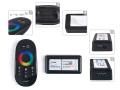 Controler radio (RF) 18A 216W pentru benzi LED RGB - Negru