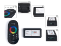 Controler radio (RF) 24A 288W pentru benzi LED RGBW - Negru