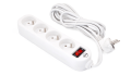Prelungitor bară 3m - 4 x prize de alimentare 230V - Alb