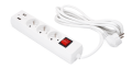 Prelungitor bară 3m - 3 x prize de alimentare 230V + 2 x USB - Alb