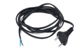 Ștecher plat cu cablu de alimentare 2x0,75mm 1.9m - Neagră