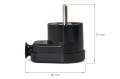 Fișa oblică cu împământare 16A 250V WT-97956 – Neagră